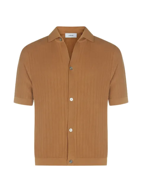 Lardini ribbed buttoned shirt