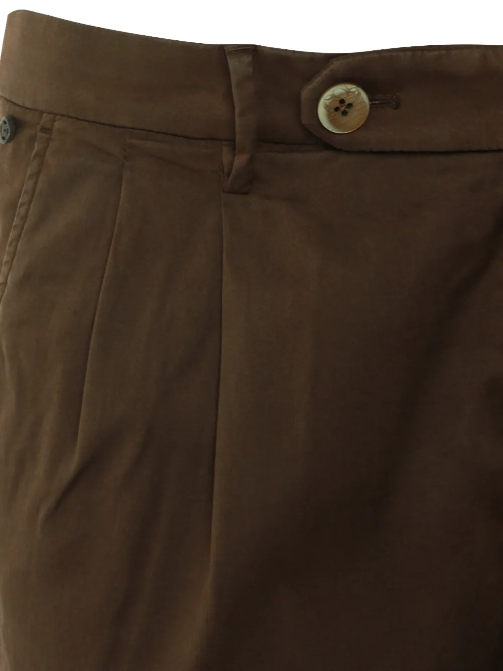 GTA Pantalone Broek met knopen Bruin
