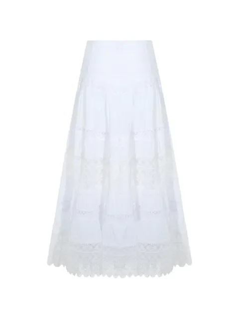 Charo Ruiz Ibiza lace tiered maxi skirt