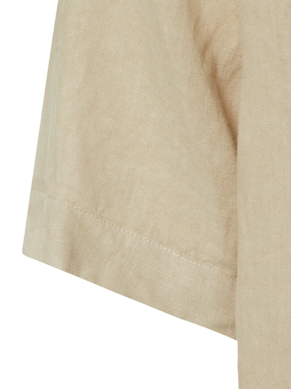 Canali Overhemd met korte mouwen en zak Beige