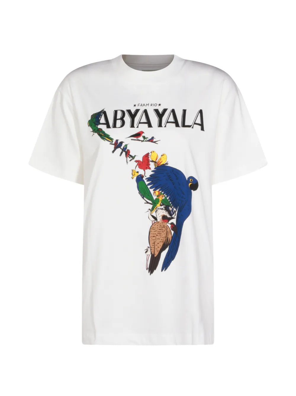 FARM Rio parrot-print T-shirt - Bianco