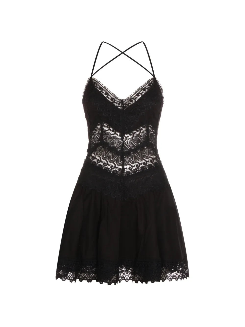 Charo Ruiz Ibiza Aveline lace strap mini dress - Black