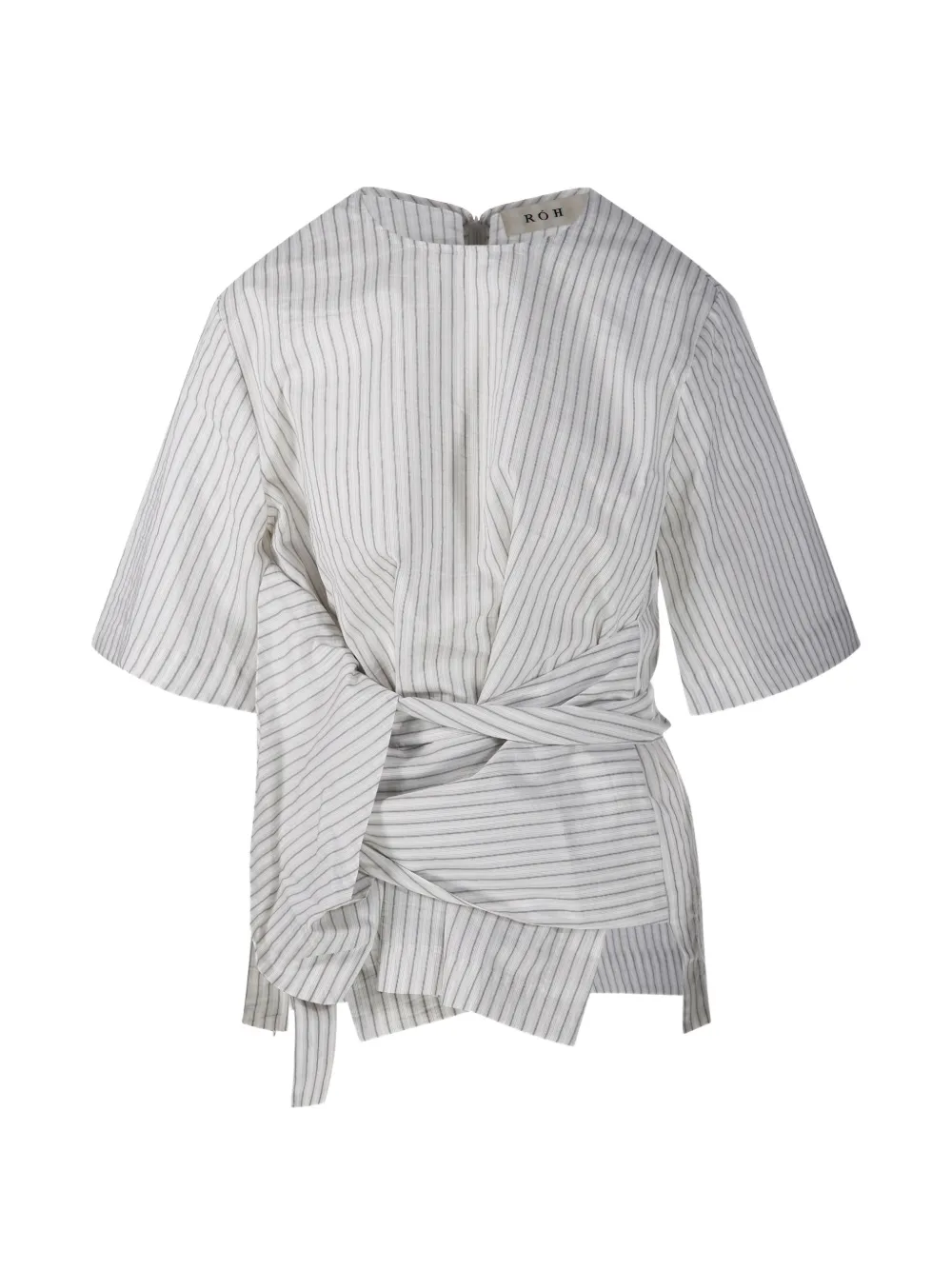 Róhe striped tie blouse - Bianco