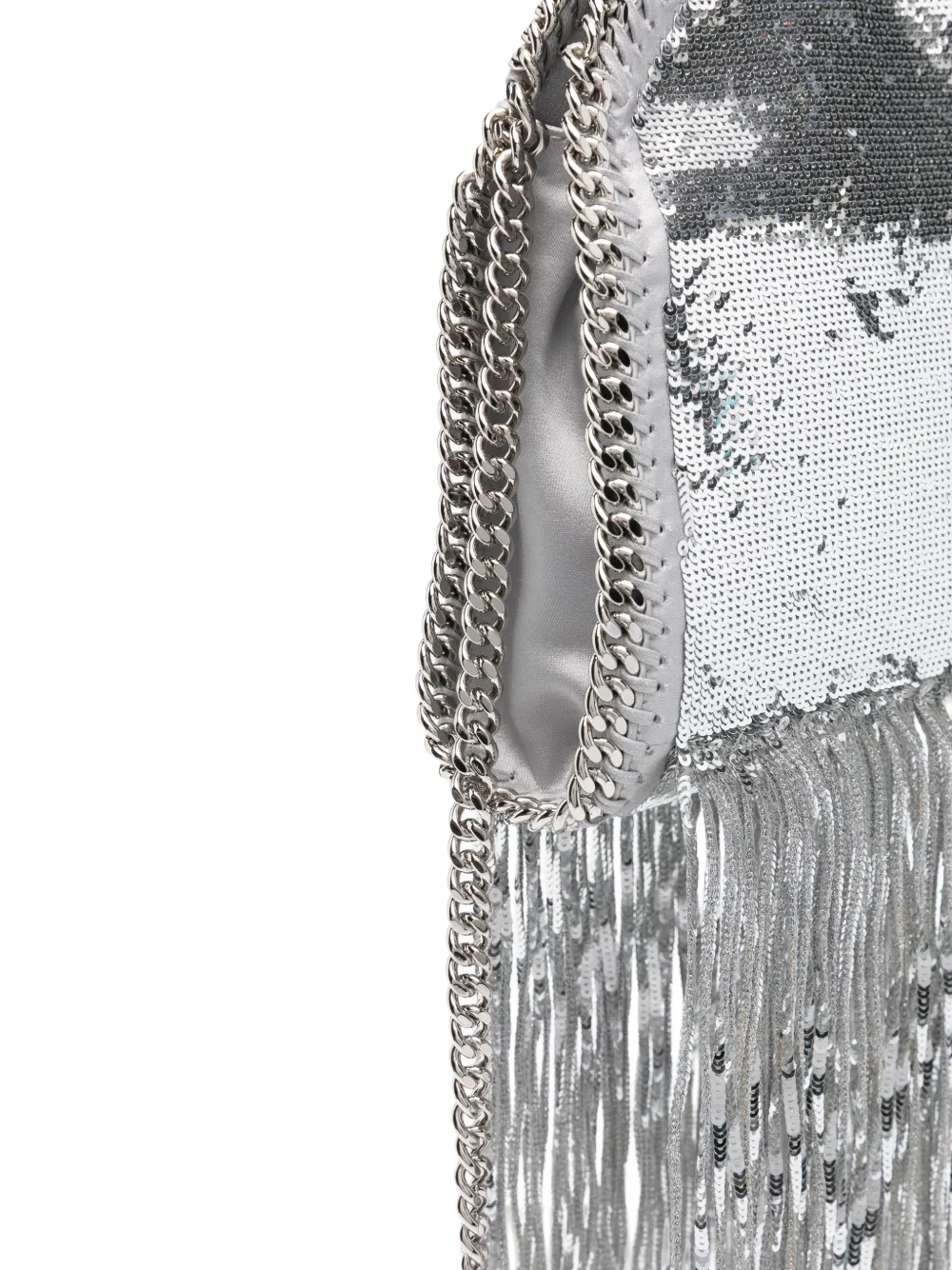 Stella McCartney Falabella mini-shopper met franje Zilver