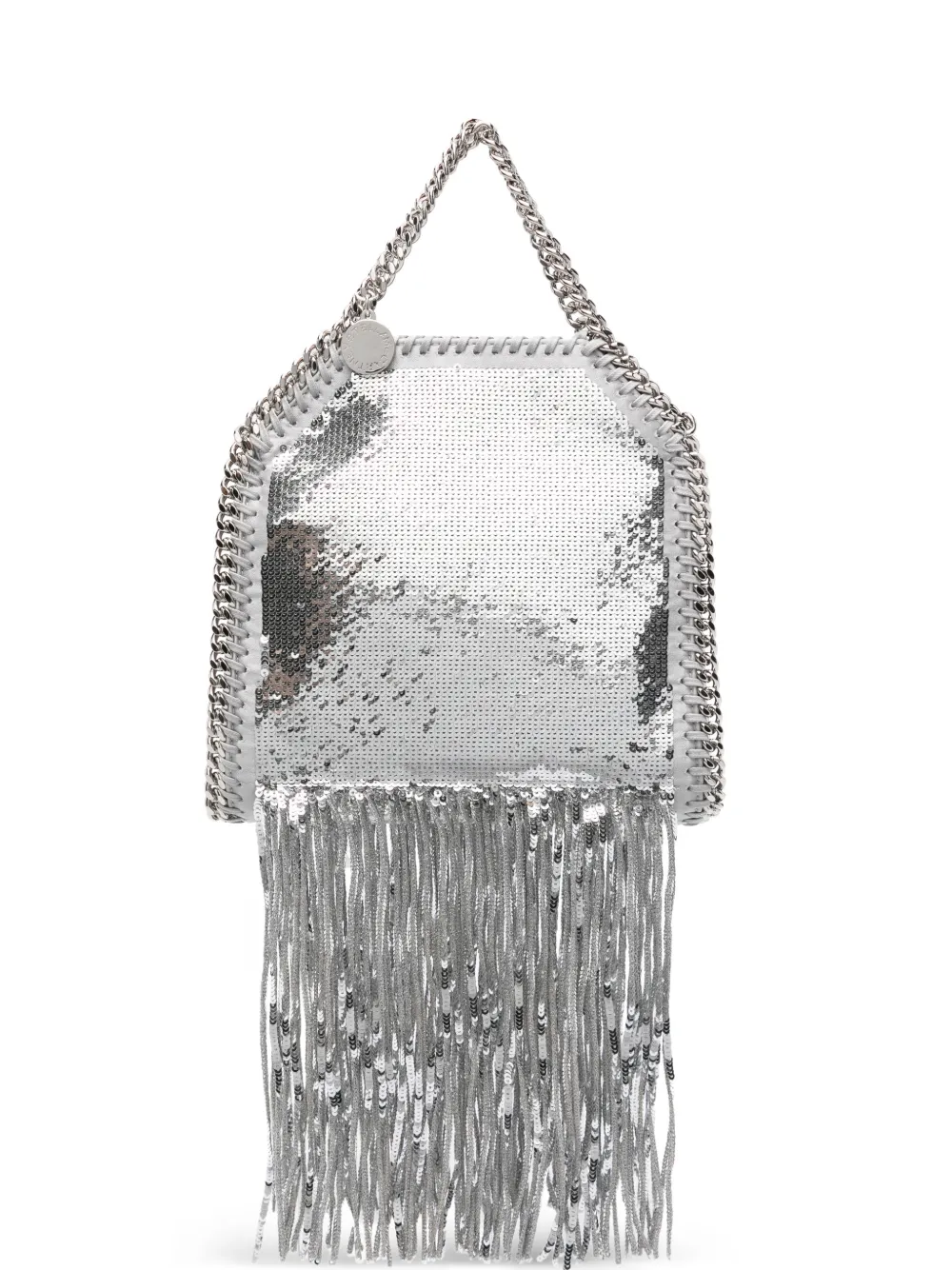 Stella McCartney mini Falabella fringed tote bag - Silver