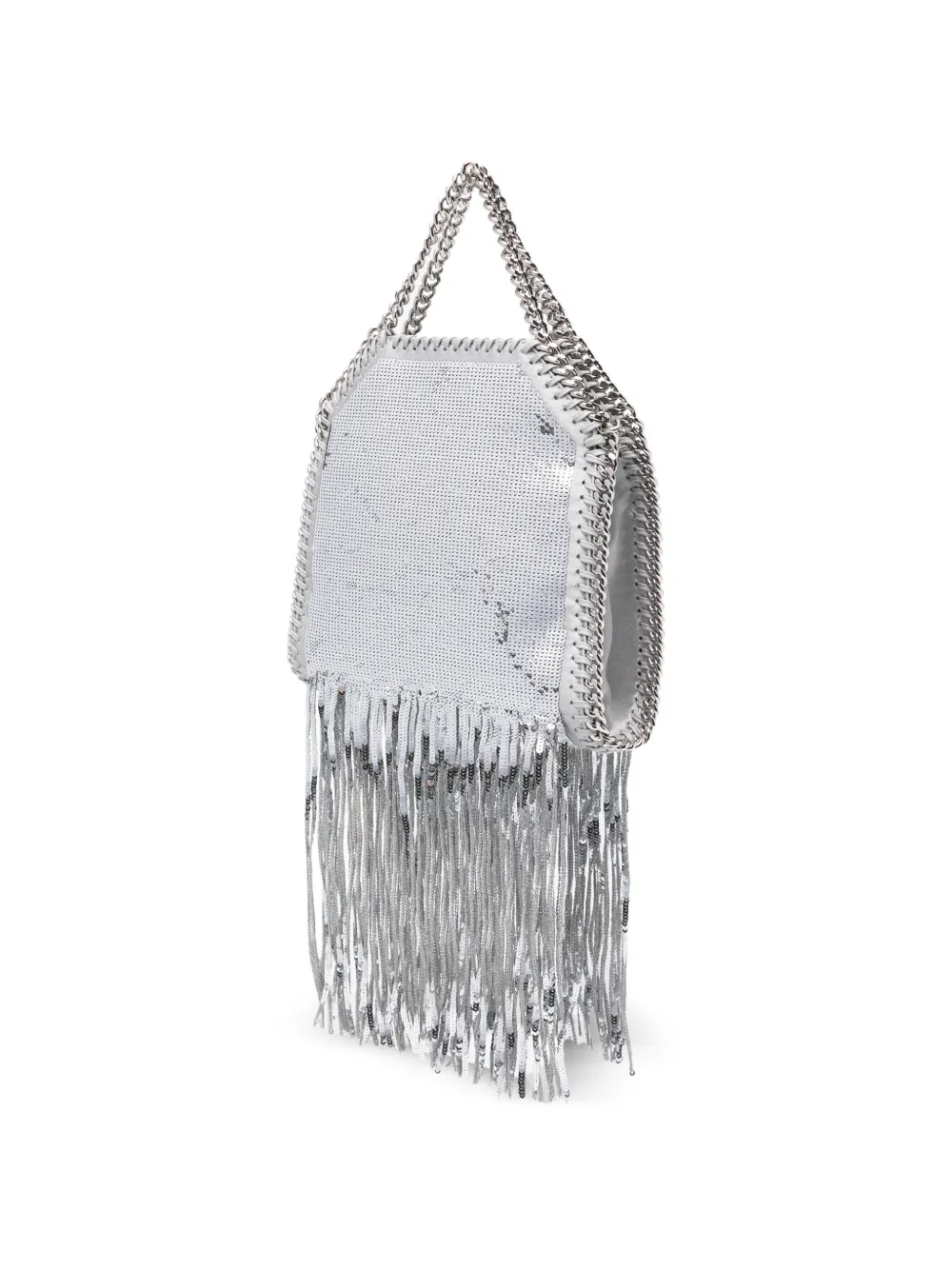 Stella McCartney Falabella mini-shopper met franje Zilver