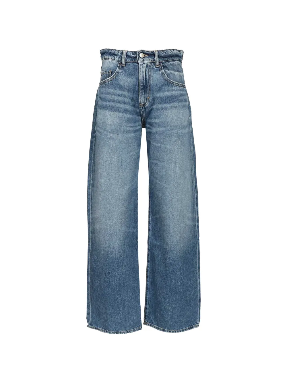 ICON DENIM Bea wide-leg low-waist jeans - Blu