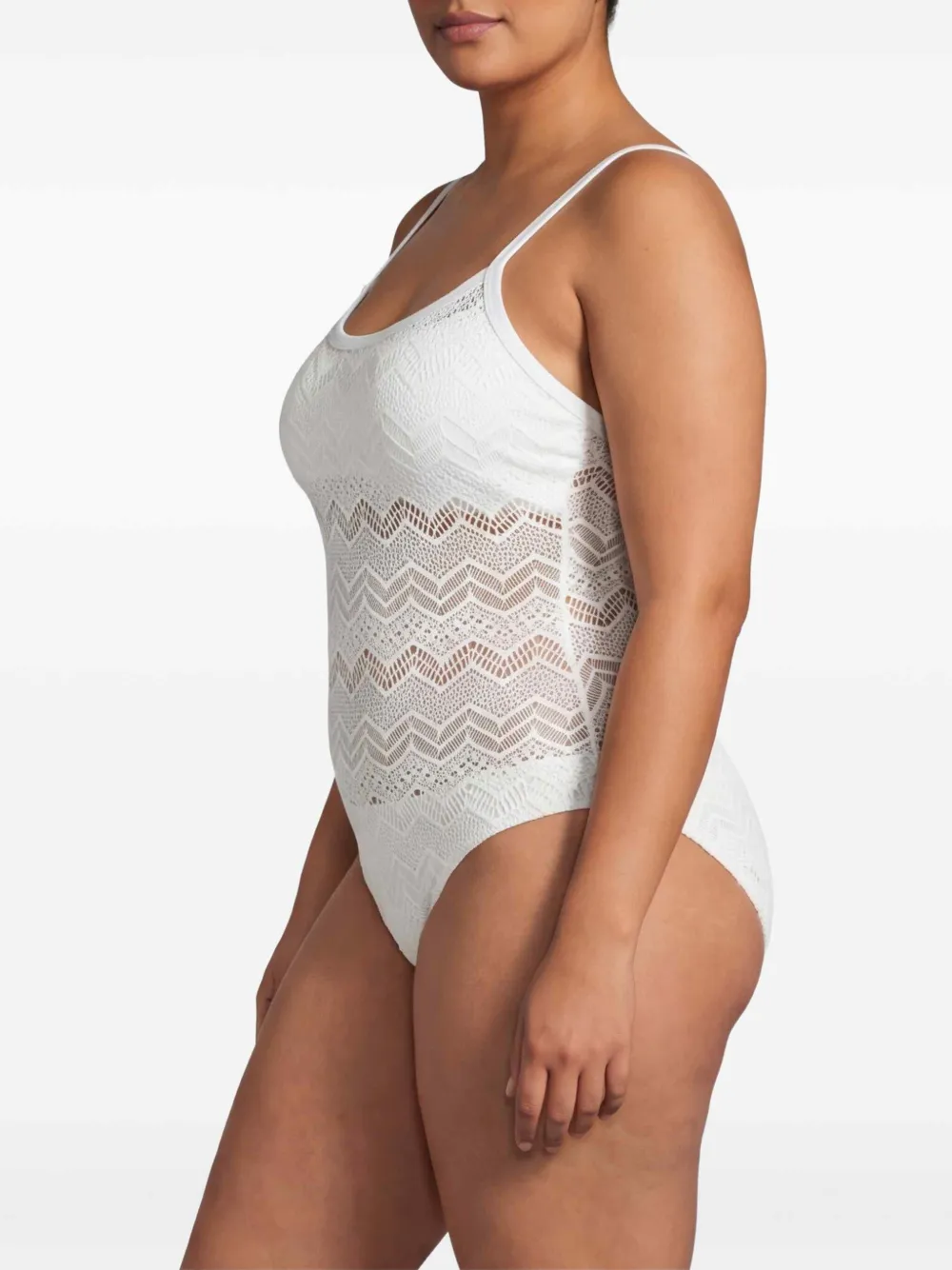 Vilebrequin Badpak met zigzag patroon Wit