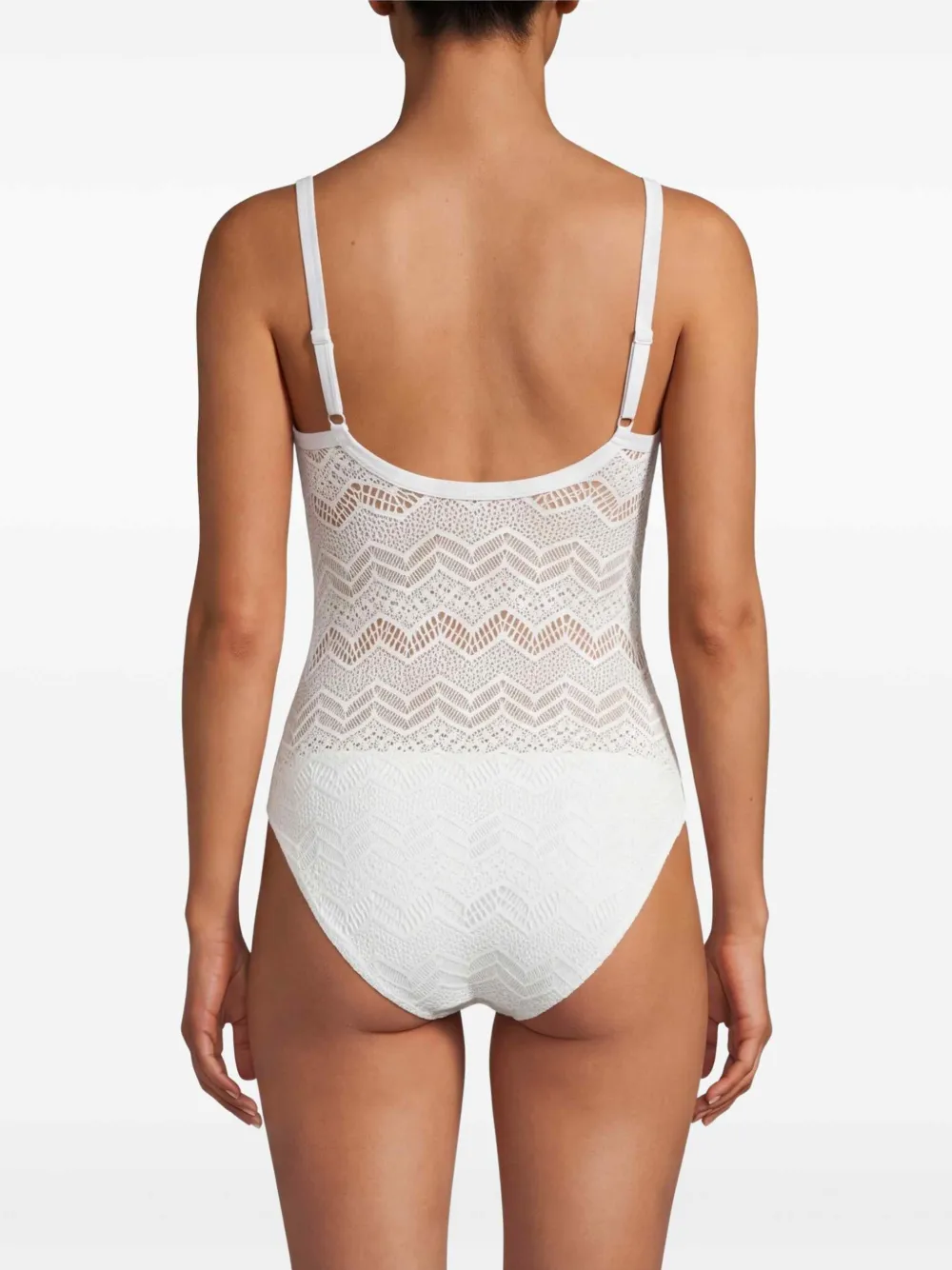 Vilebrequin Badpak met zigzag patroon Wit