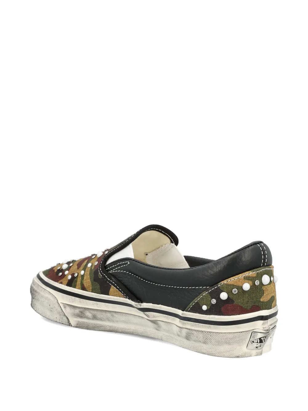 Vans Premium Classic sneakers met camouflage-patroon en studs Groen