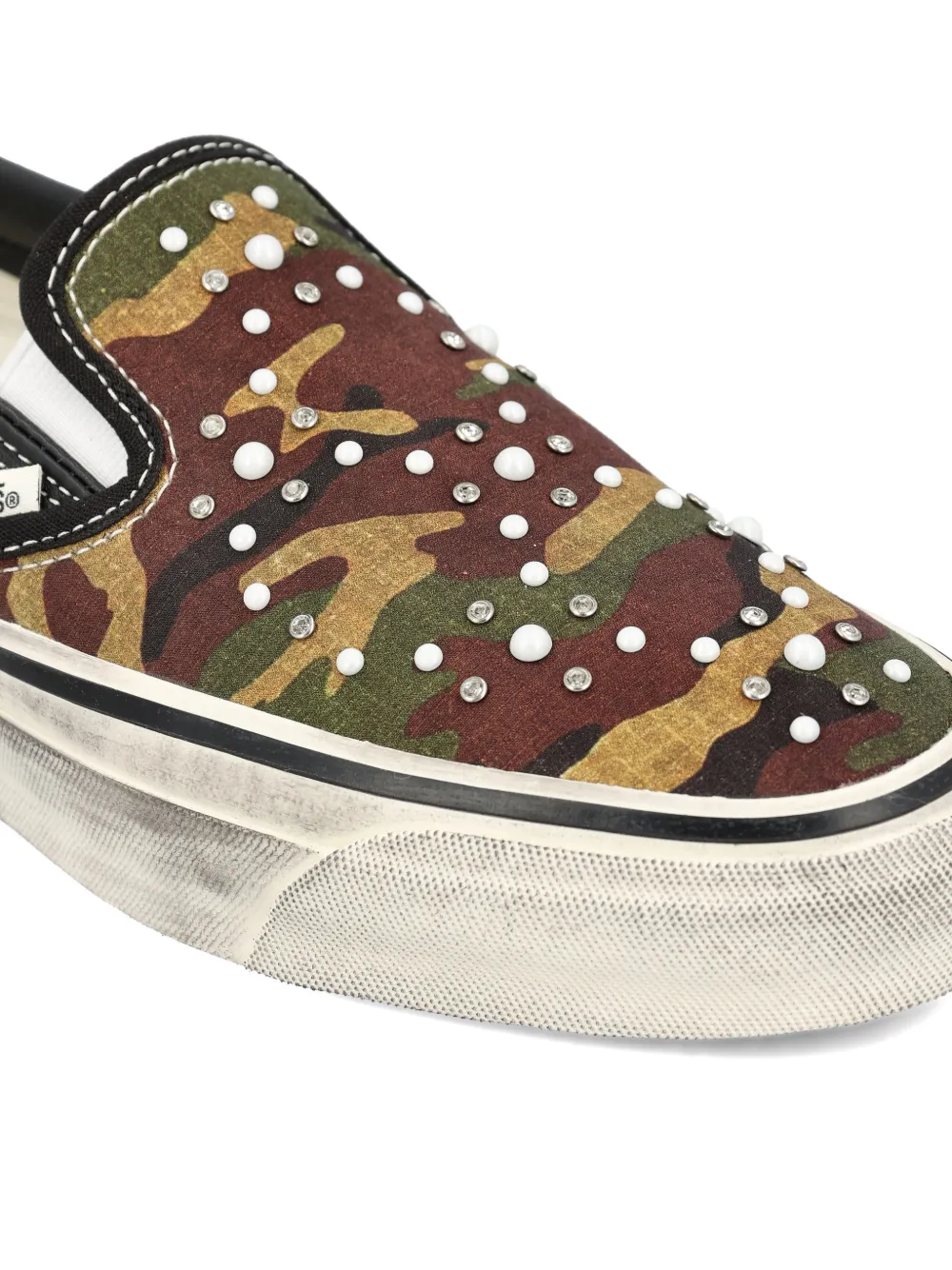 Vans Premium Classic sneakers met camouflage-patroon en studs Groen