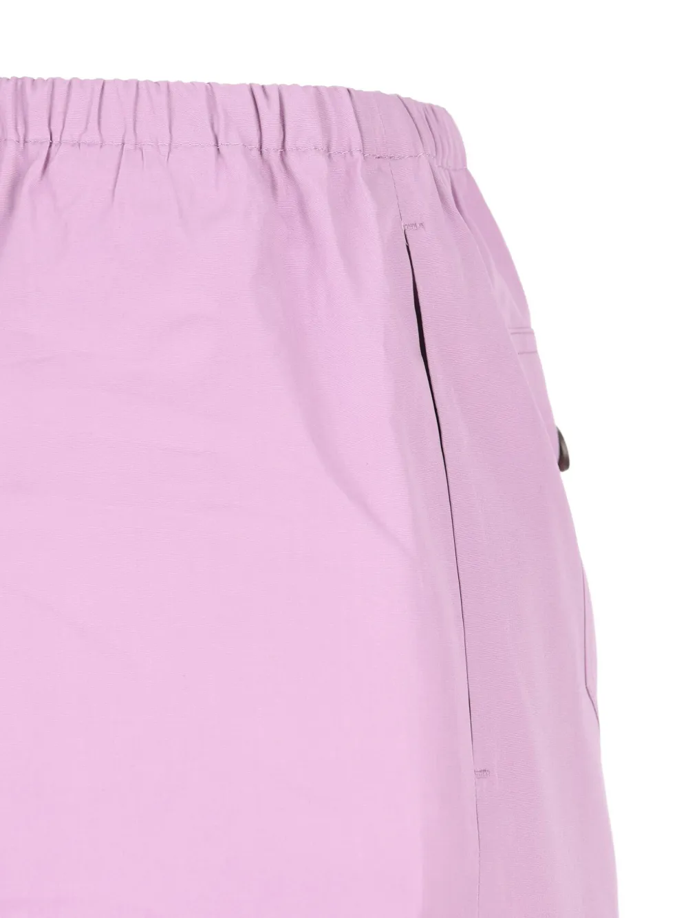 Prada Shorts met logopatch en knopen Paars