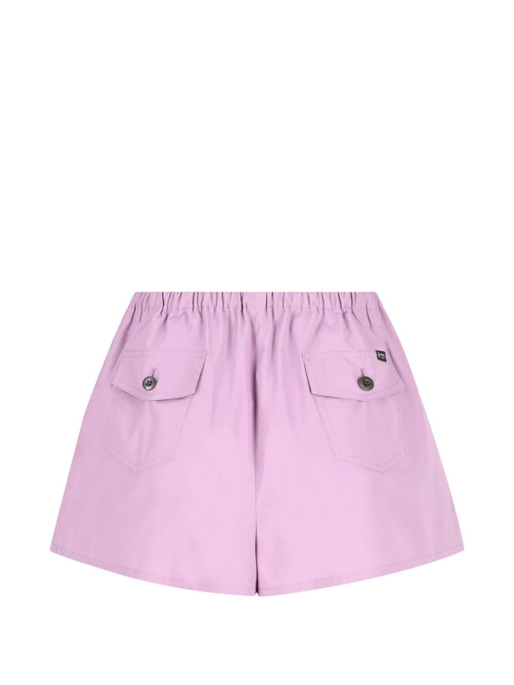 Prada Shorts met logopatch en knopen Paars