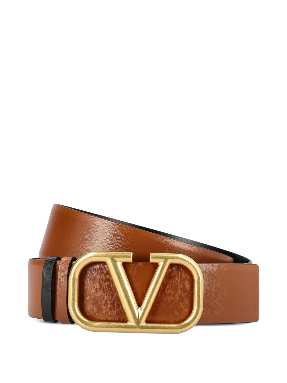 Valentino Garavani logo-buckle belt - Marrone