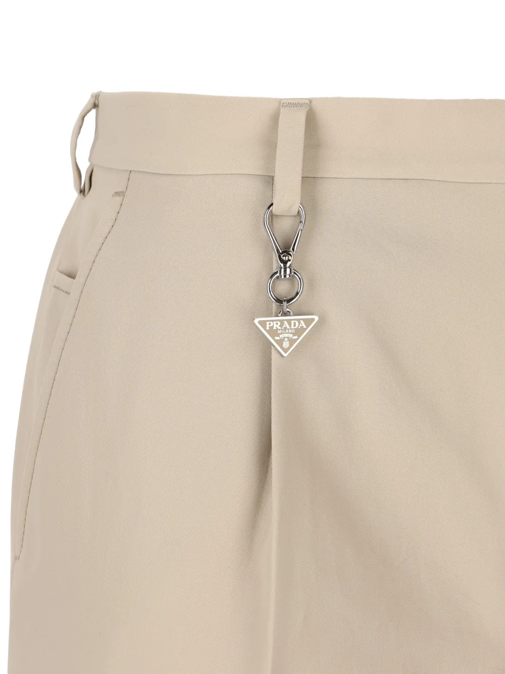 Prada Broek met geplooid detail Beige