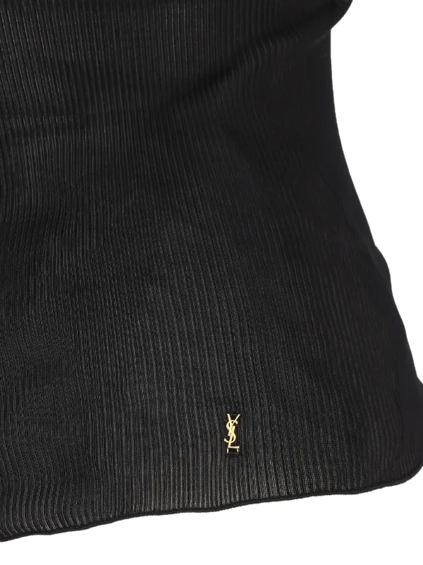 Saint Laurent シルク タンクトップ | ブラック | FARFETCH JP