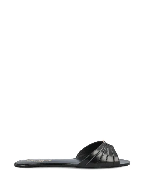 Saint Laurent Babylone ruched logo sandals