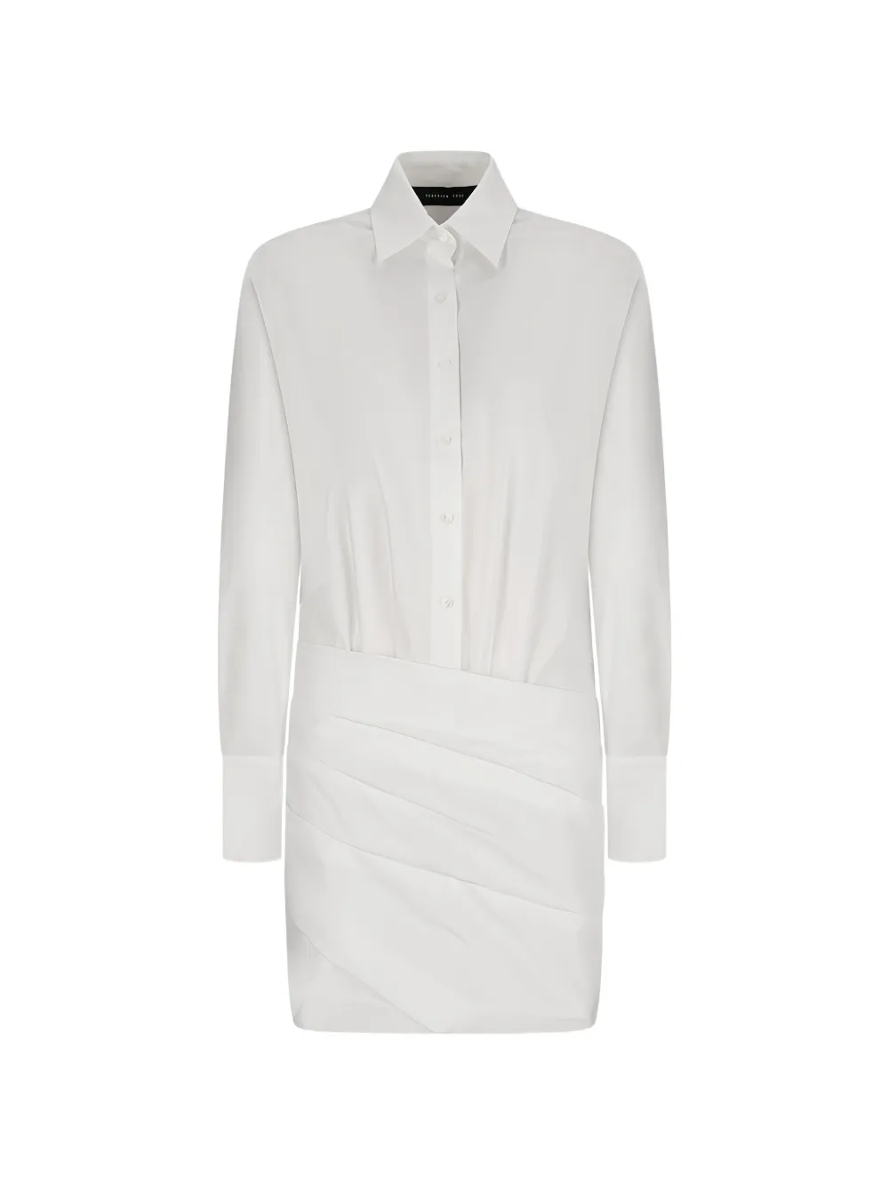 Federica Tosi draped poplin shirt midi dress - Bianco