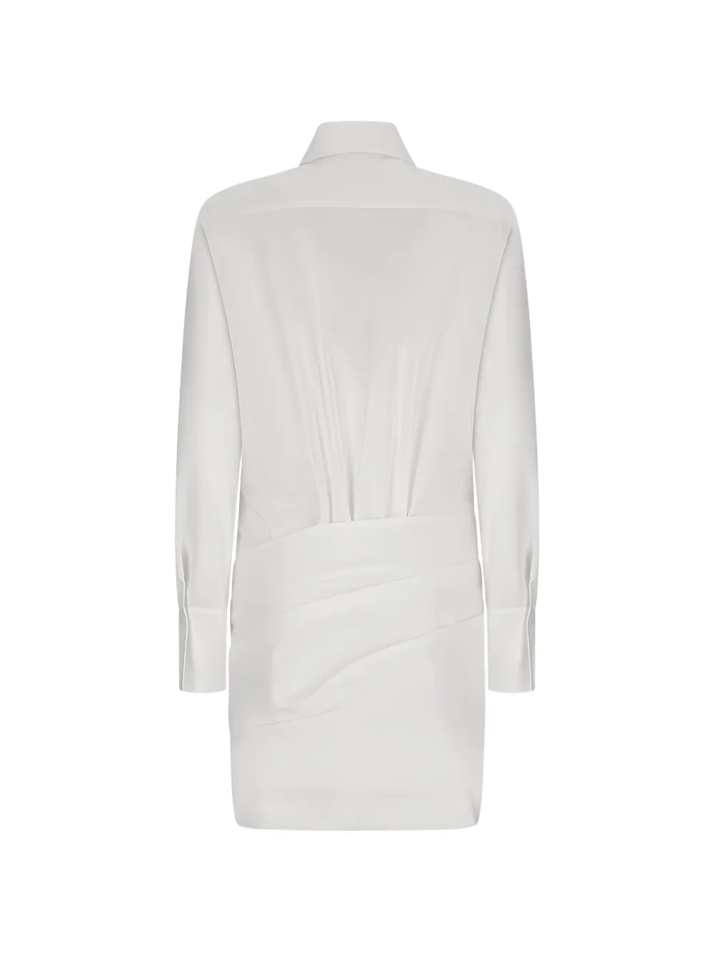 Federica Tosi Gedrapeerde popeline midi-blousejurk Wit