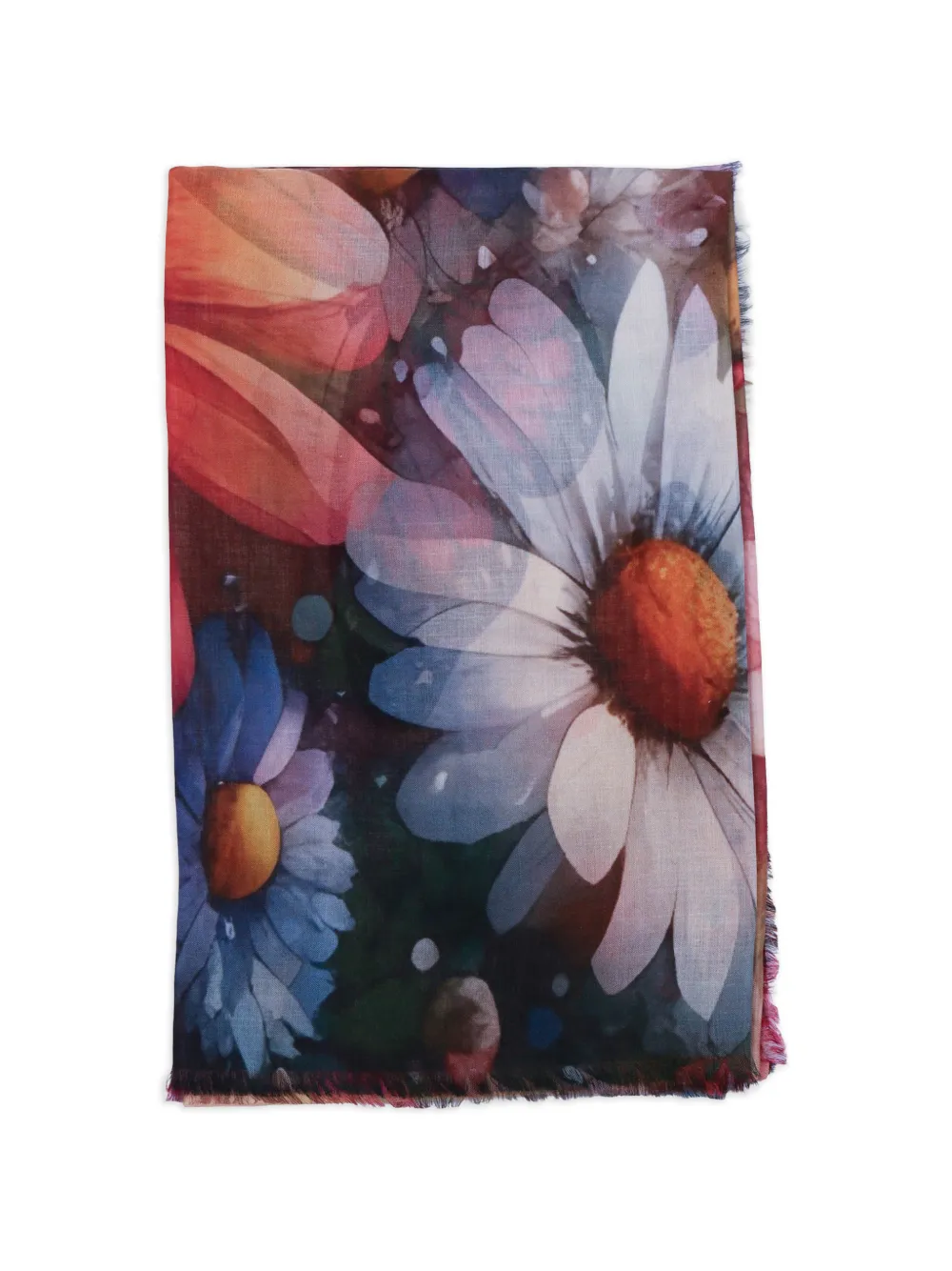 D'aniello Perla floral-print scarf - Nero