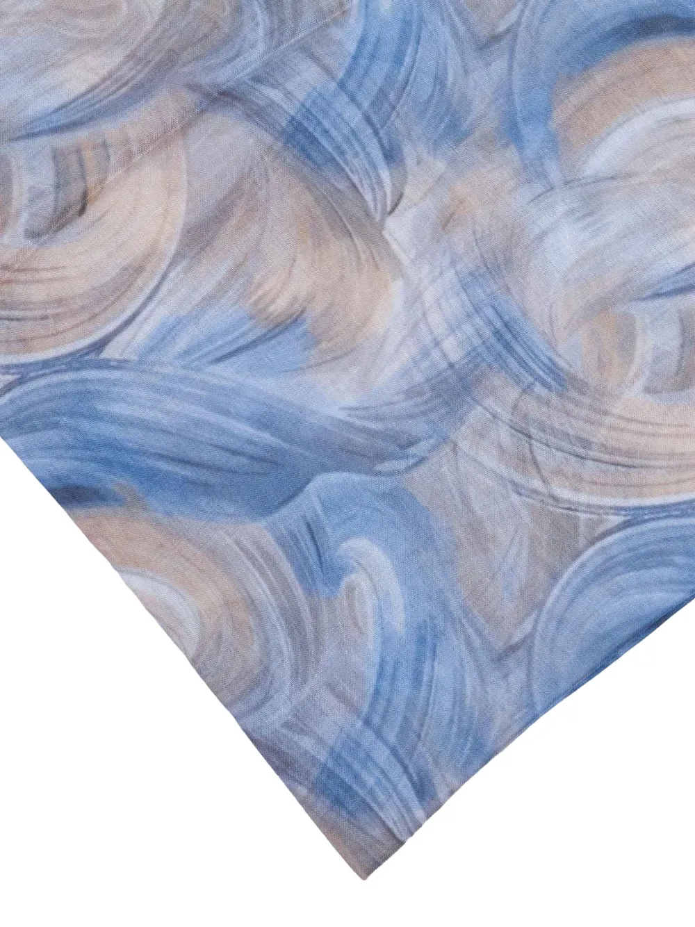 D'aniello Sjaal met abstracte print Blauw