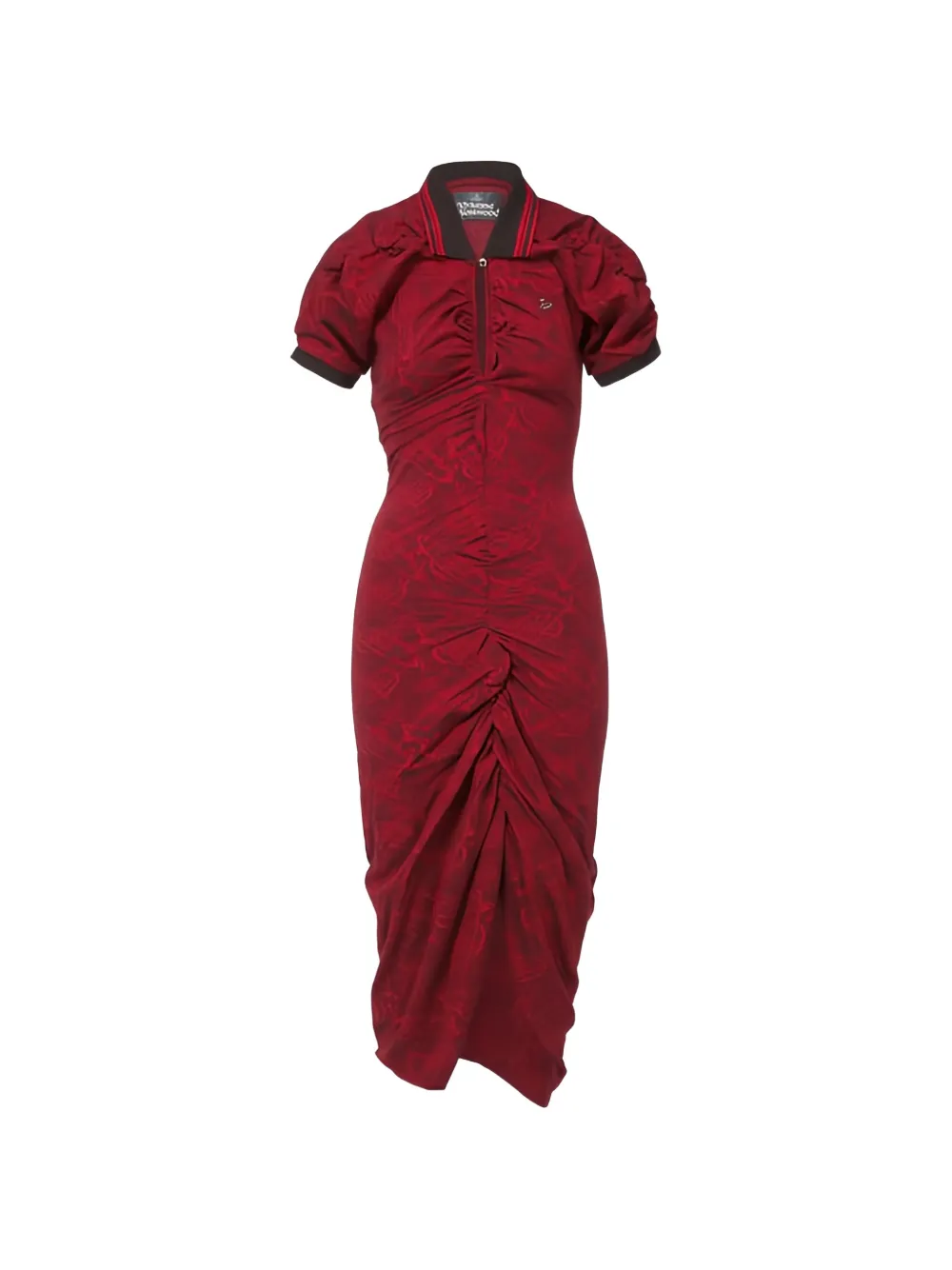 Vivienne Westwood gathered midi dress - Rosso
