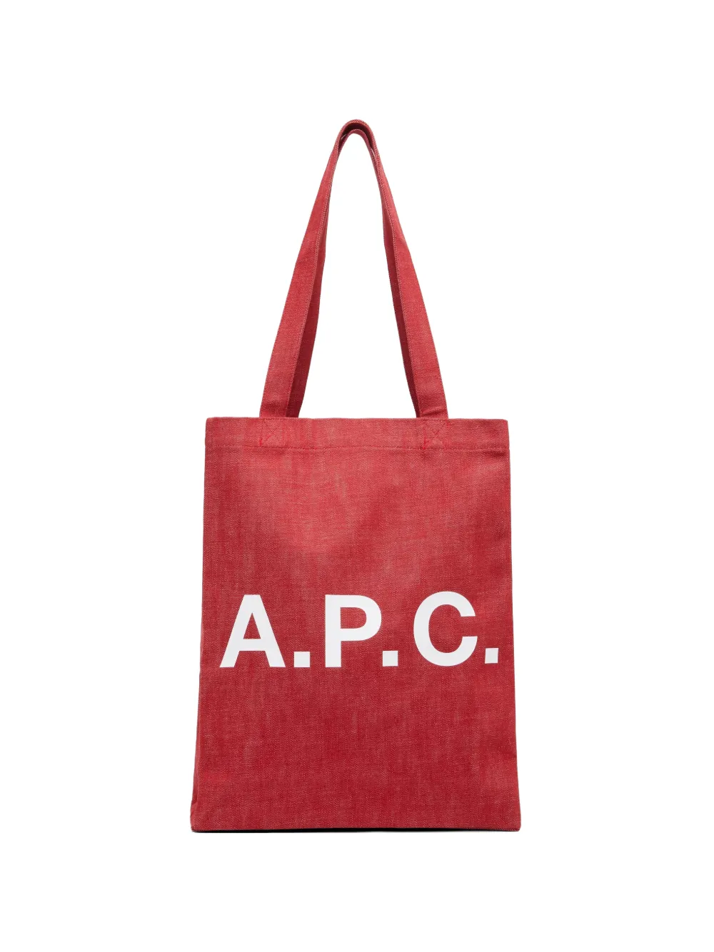 A.P.C. Lou logo-print tote bag - Rosso