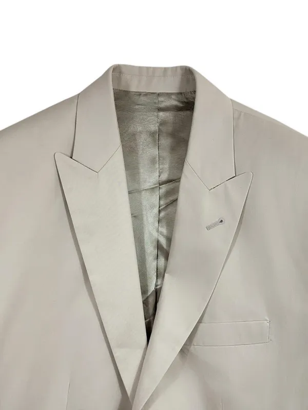 Rier peak-lapel single-breasted Blazer | Grey | FARFETCH JO