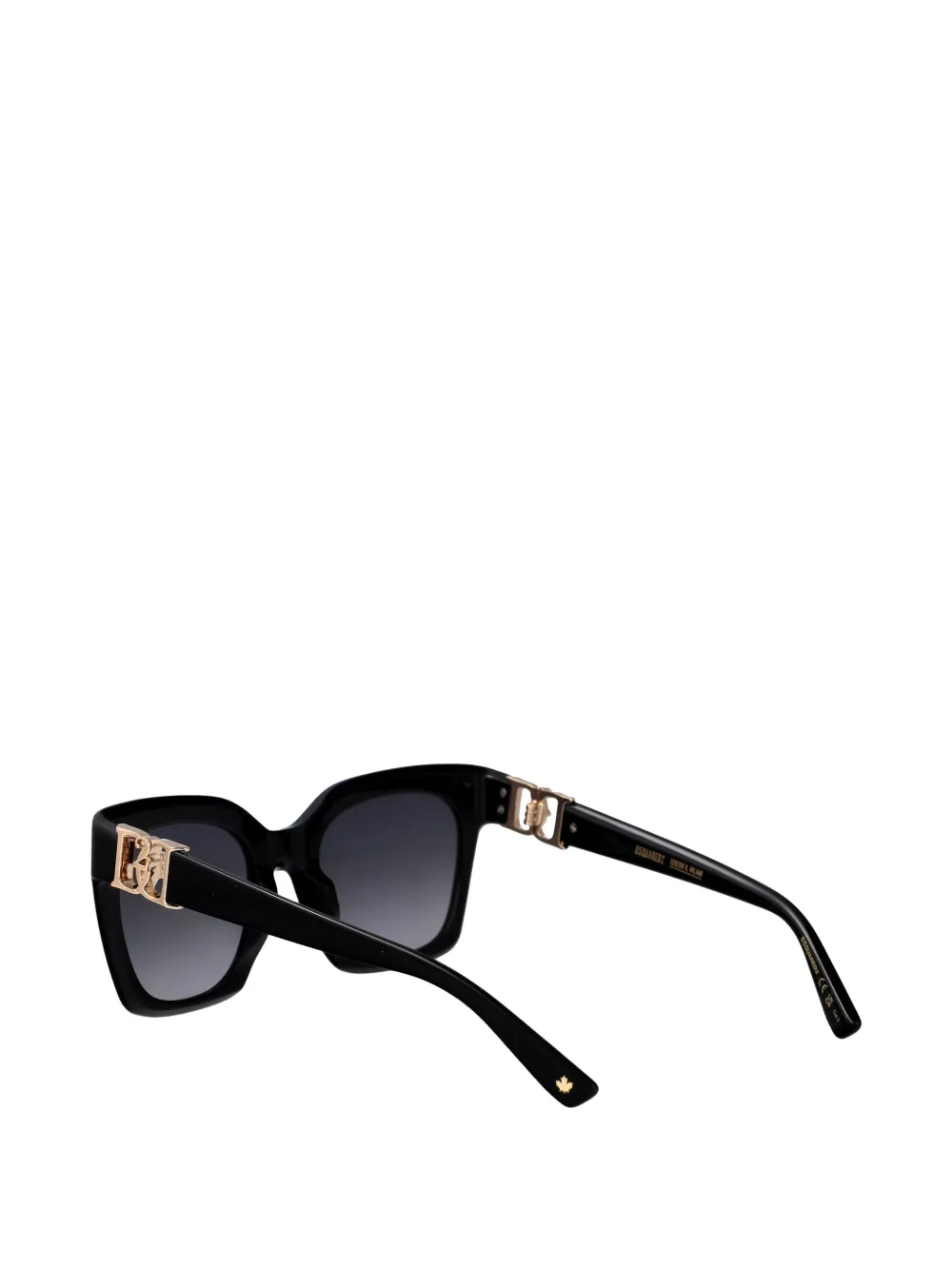 DSQUARED2 EYEWEAR Zonnebril met vierkant montuur en logo Zwart