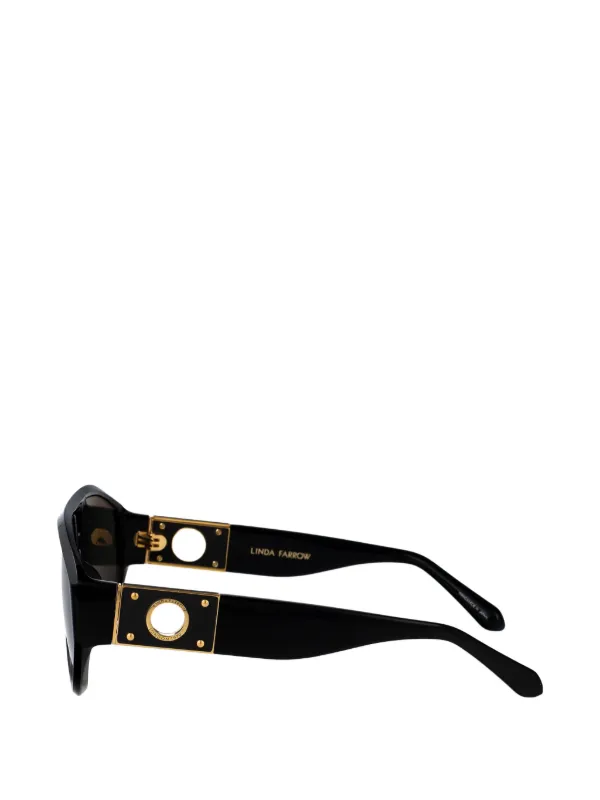 Linda Farrow Portia Sunglasses Linda Farrow Portia pilot-frame Sunglasses | Neutrals  main image 2