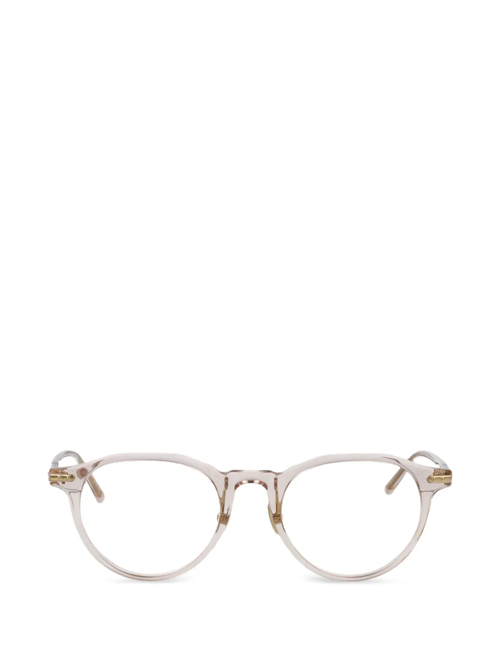 Linda Farrow Corbel round-frame glasses - Nude