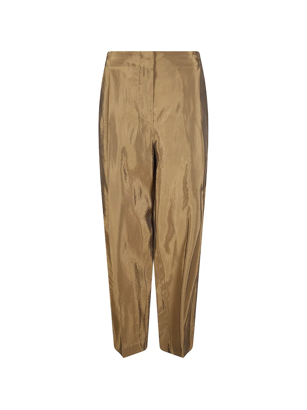 Alberto Biani iridescent tapered trousers - Marrone