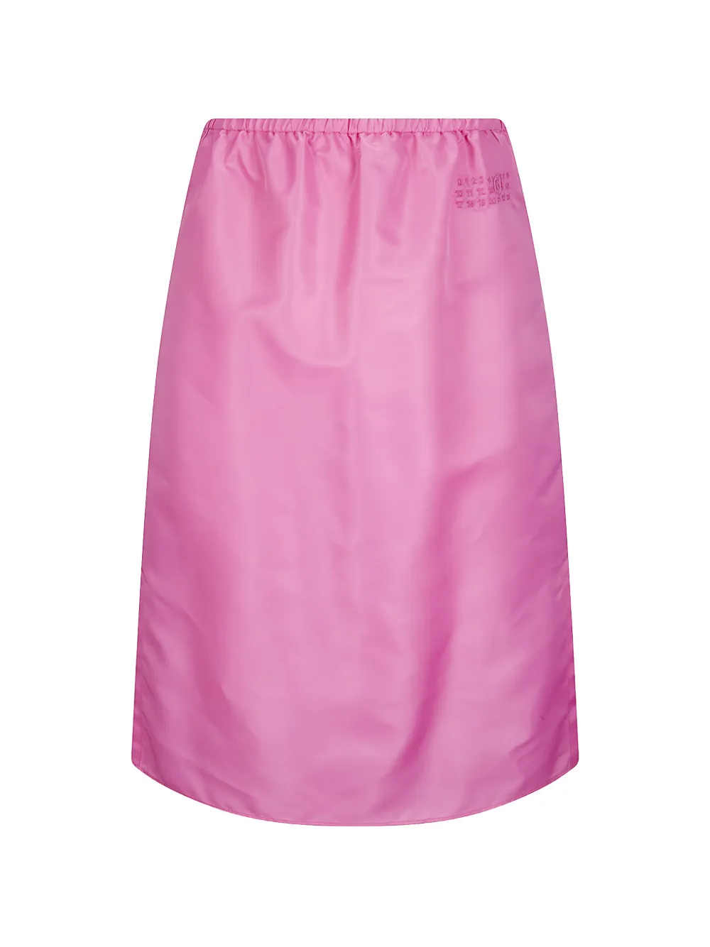 MM6 Maison Margiela logo-embroidered elasticated-waist skirt - Rosa