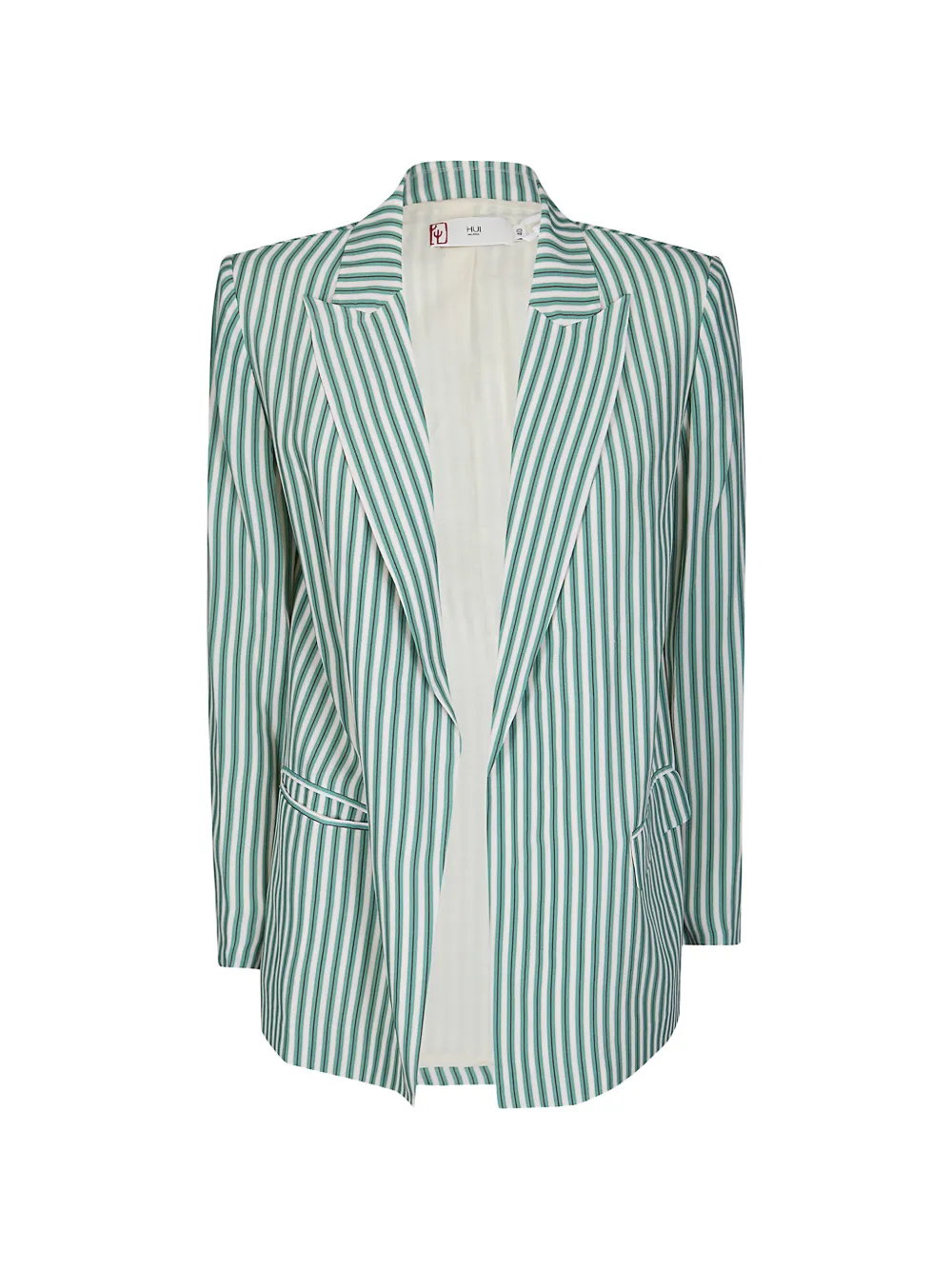 Hui Hui stripe-print jacket - Toni neutri