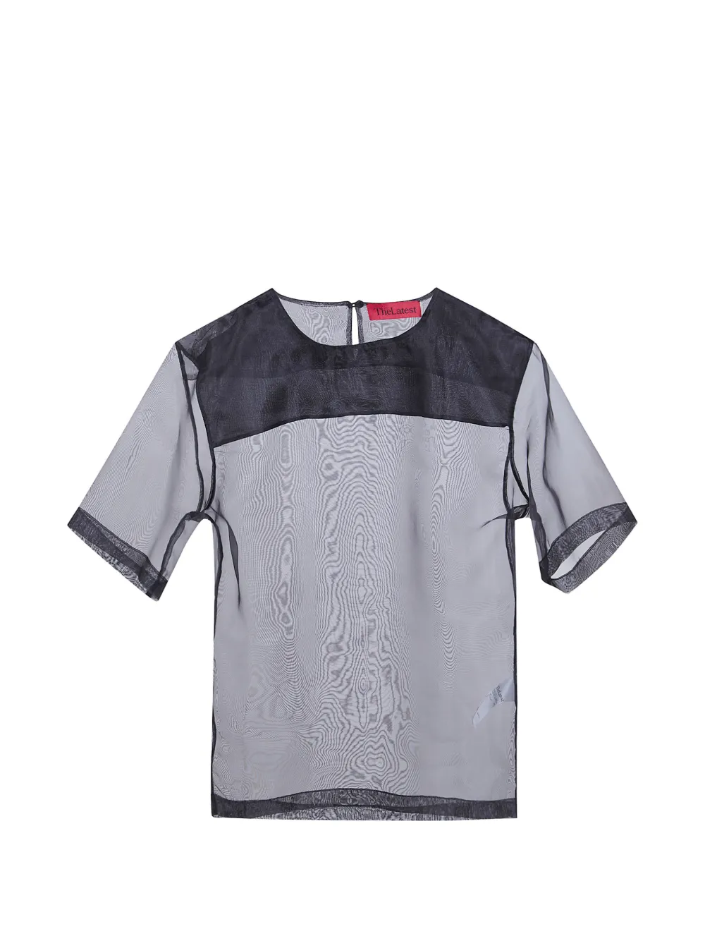 THELATEST Dean panelled sheer top - Nero