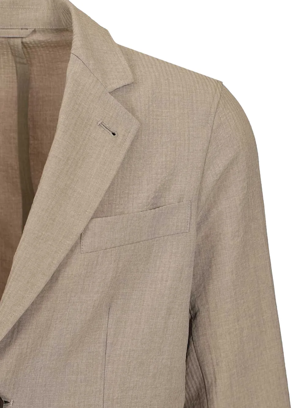 Emporio Armani Blazer met enkele rij knopen Beige