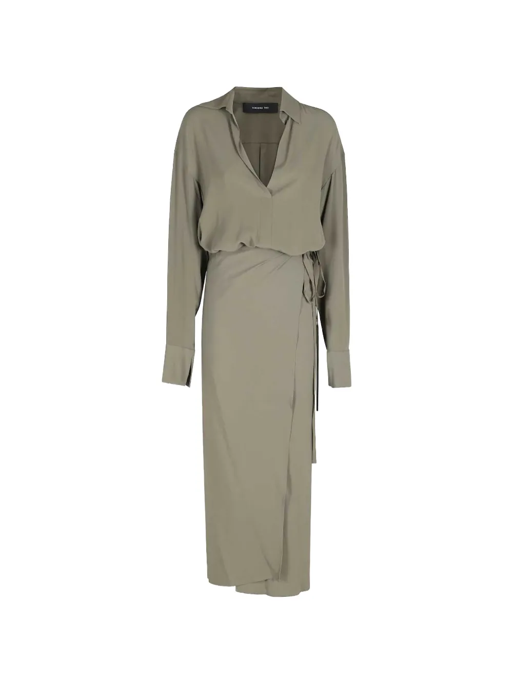 Federica Tosi Abito midi con scollo a V - Verde