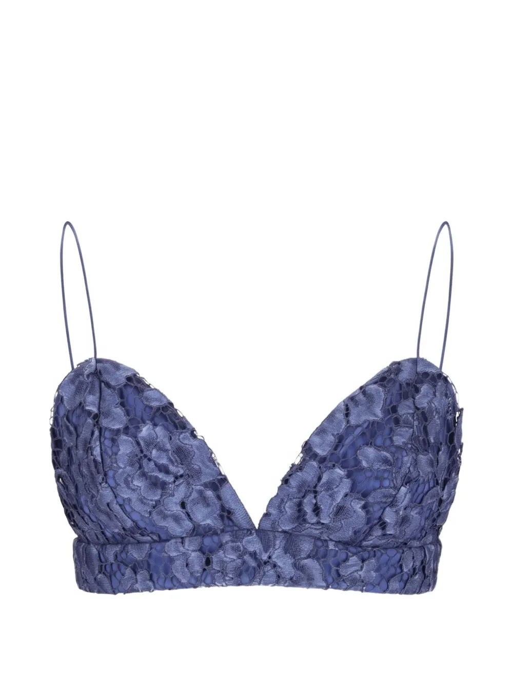 Federica Tosi lace crop top - Blu