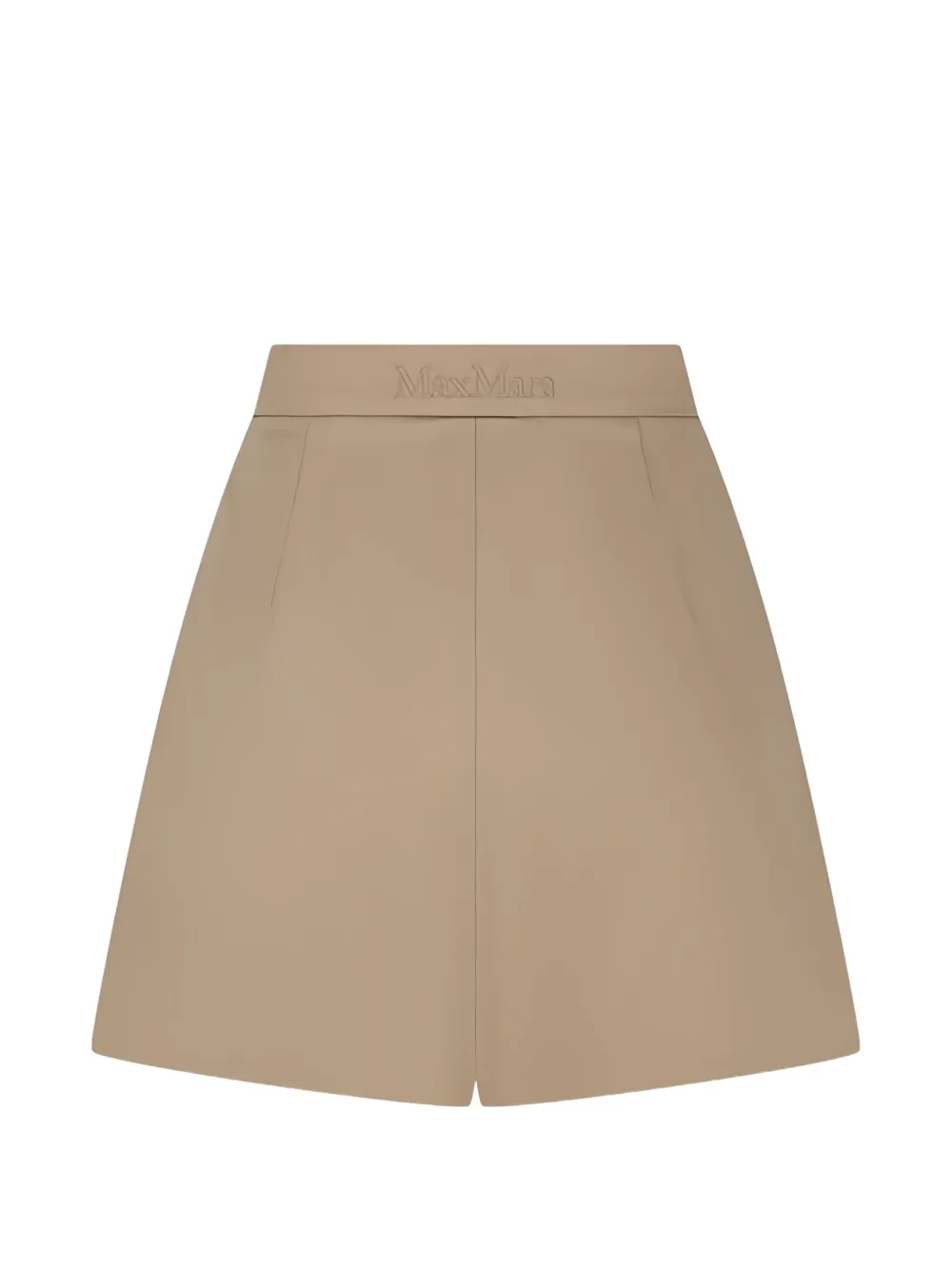 Max Mara Khaki Green Stretch Cotton Satin Mxmtabacco Shorts In Neutral
