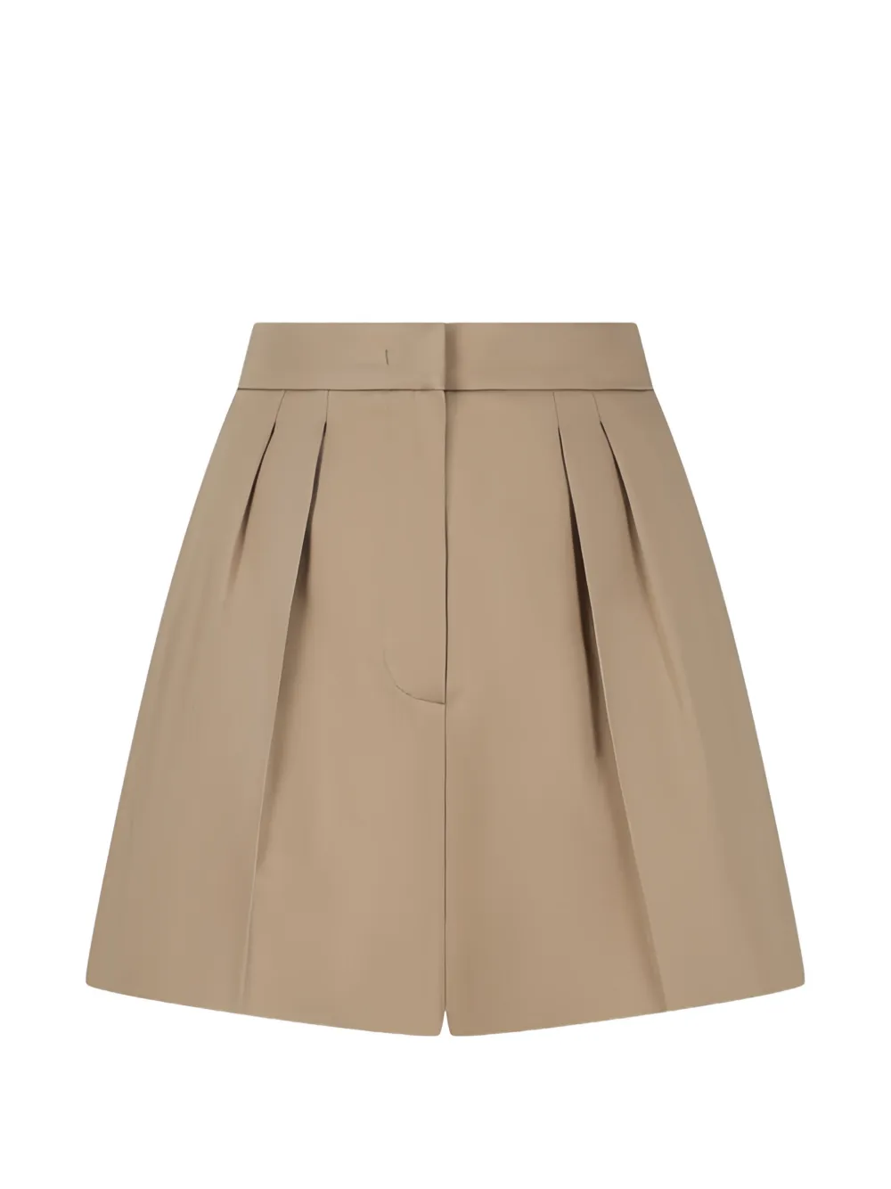 Max Mara pleated logo-embroidered shorts - Neutrals