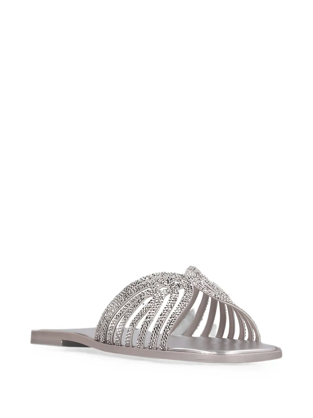 Le Silla Embrace crystal-embellished sandals Zilver