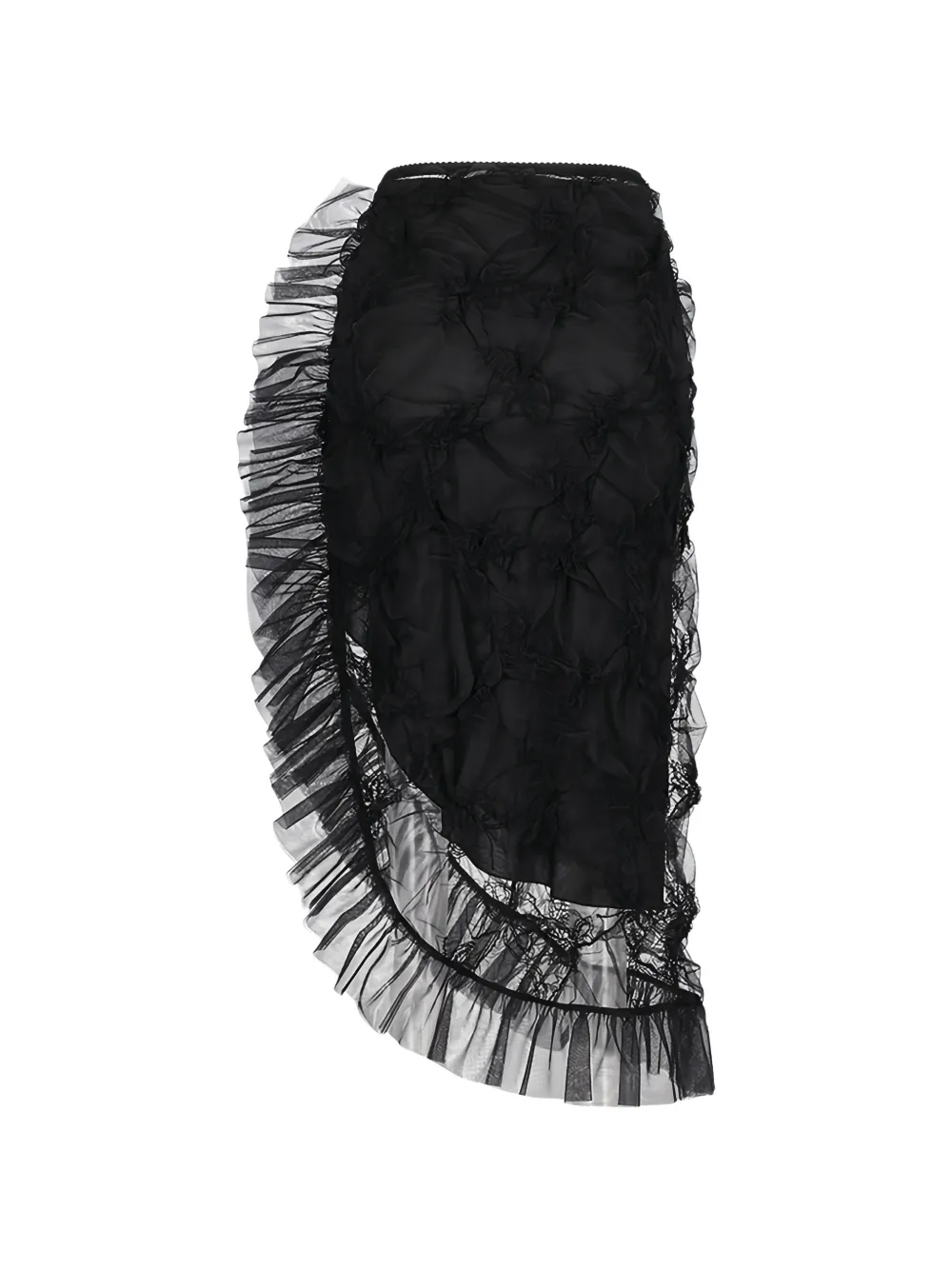 Blumarine Tulen rok met ruches Zwart
