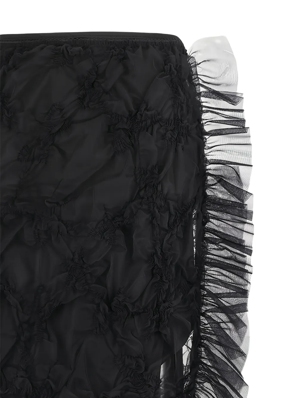 Blumarine Tulen rok met ruches Zwart