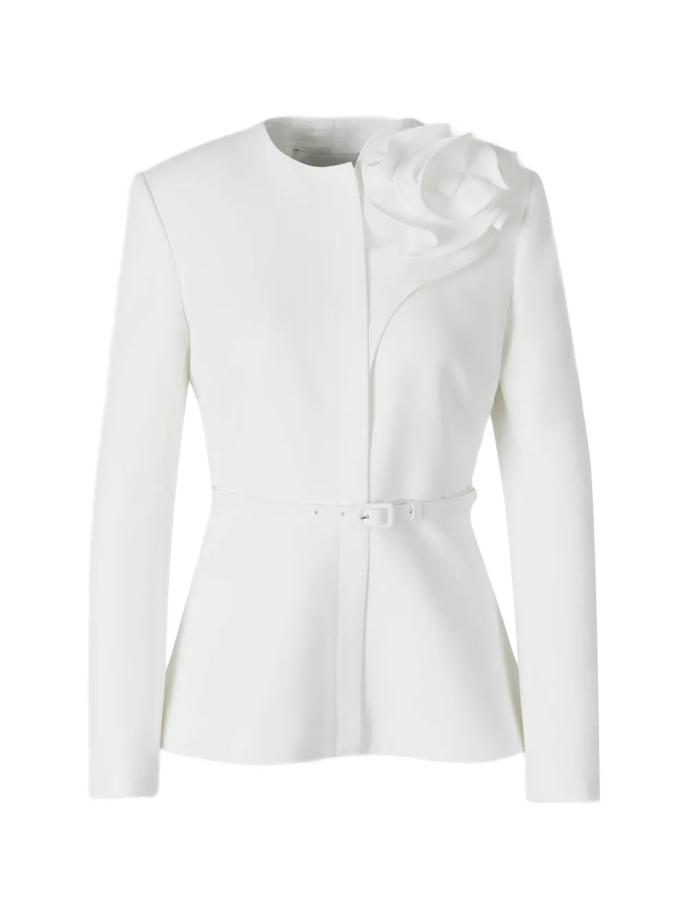 Roland Mouret flower belted jacket - Bianco