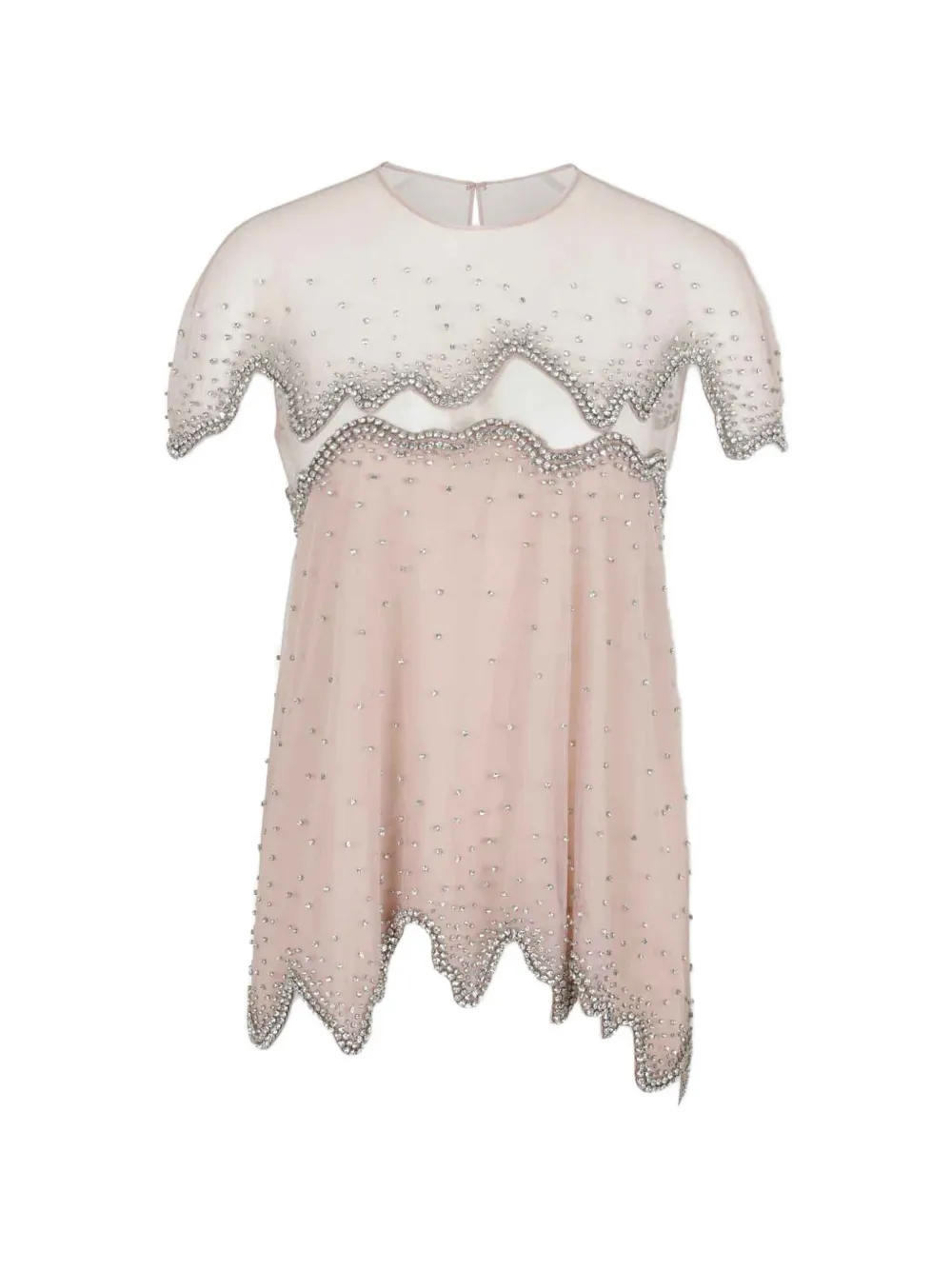 Costarellos embellished tulle top - Rosa