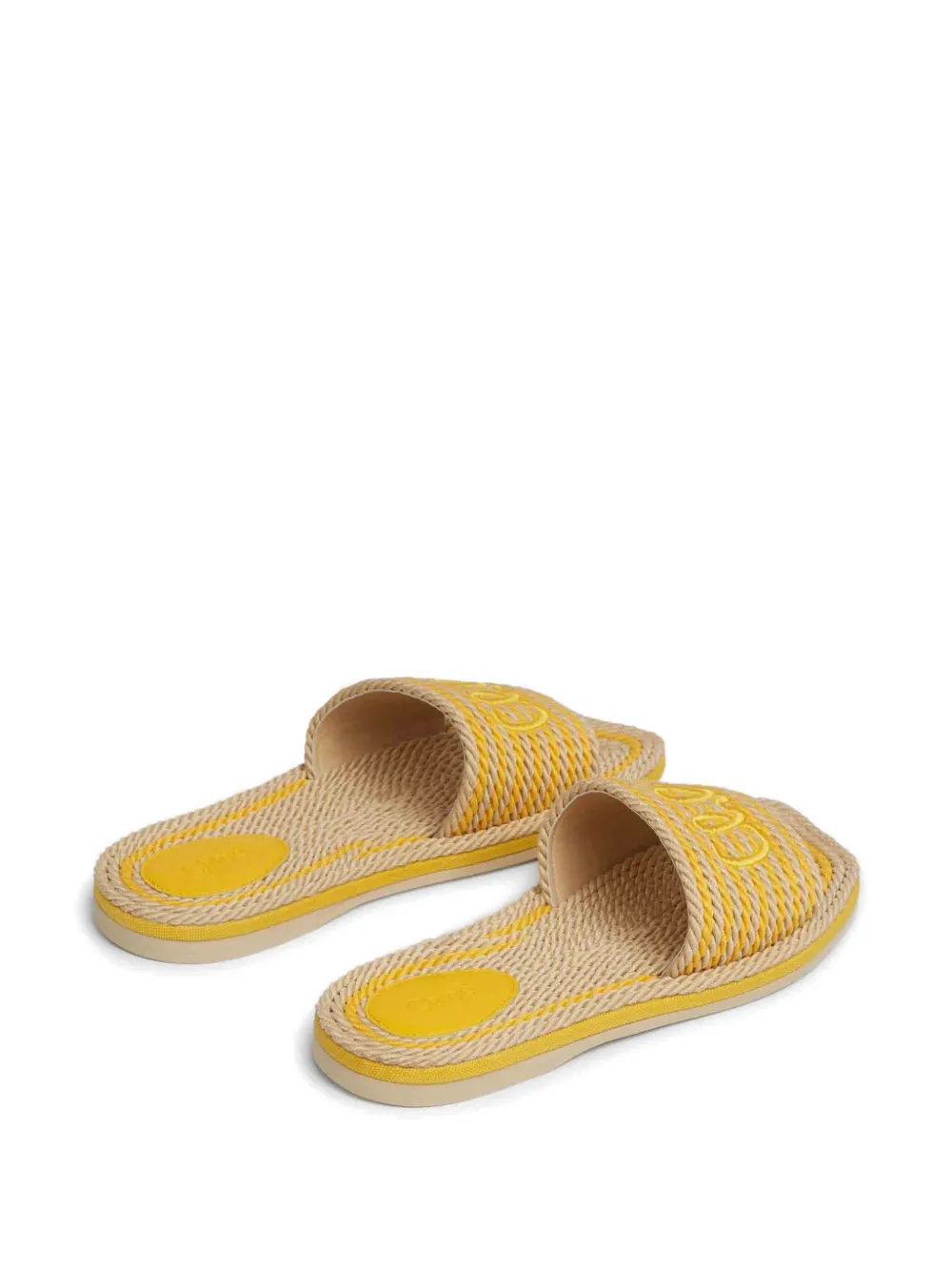 Chloé Sandalen met geborduurd logo Beige