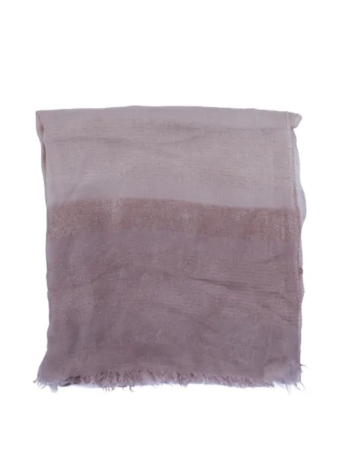 D'aniello Walton metallic-stripe scarf
