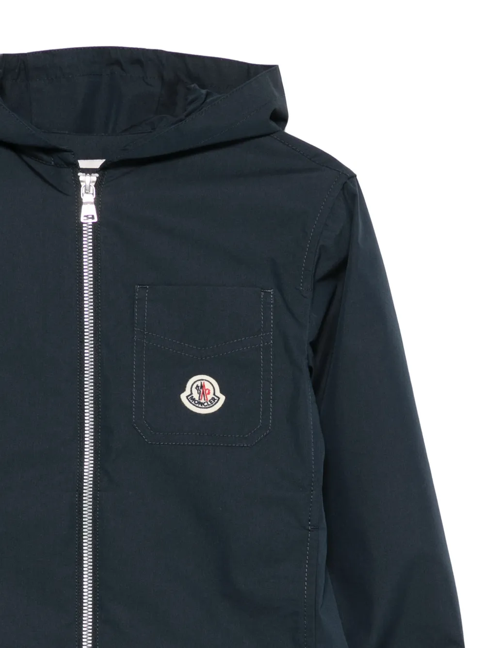 Moncler Enfant Jack met capuchon en zak Blauw
