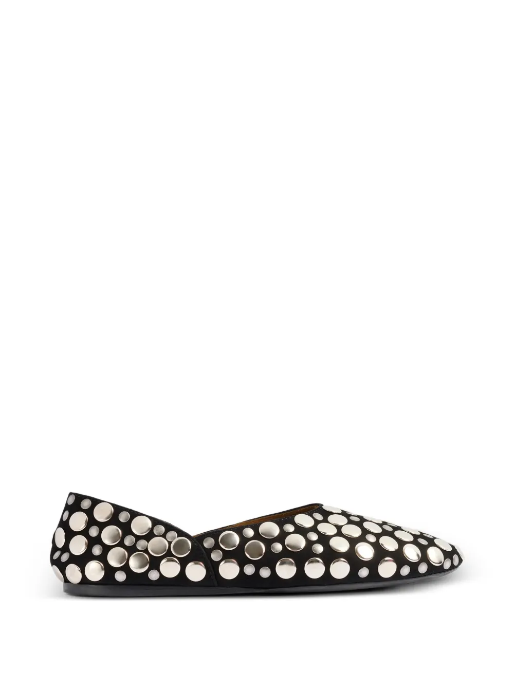 KHAITE Jane studded ballet flats - Nero
