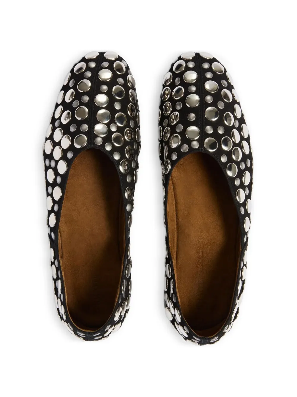 KHAITE Jane studded ballet flats Zwart